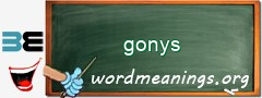 WordMeaning blackboard for gonys